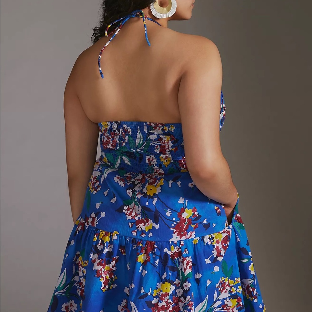 Anthropologie Emily Floral Halter Mini Dress - Picture 5 of 17